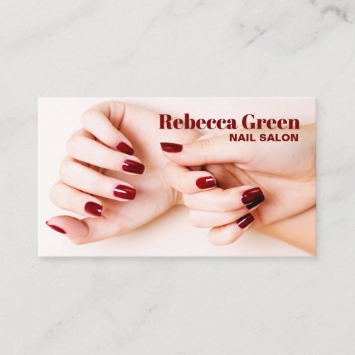 Modern beauty makeup manicure nails nail salon business card
