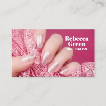 Modern Beauty Makeup Manicure Nails Nail Salon Business Card by businesscardsdepot at Zazzle