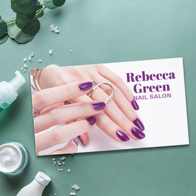 Modern beauty makeup manicure nails nail salon business card (Modern beauty makeup manicure nails nail salon business card)