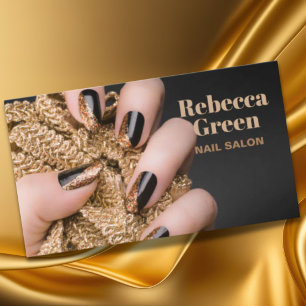 Modern beauty makeup manicure nails nail salon business card