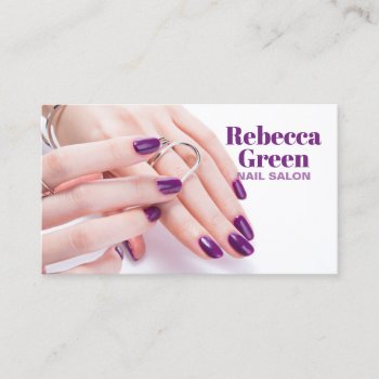 Modern Beauty Makeup Manicure Nails Nail Salon Business Card by businesscardsdepot at Zazzle