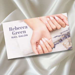 Modern beauty manicure nails nail salon manicurist business card