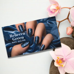 Modern beauty manicurist nail artist nail salon business card