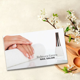 Modern beauty manicurist nail artist nail salon business card