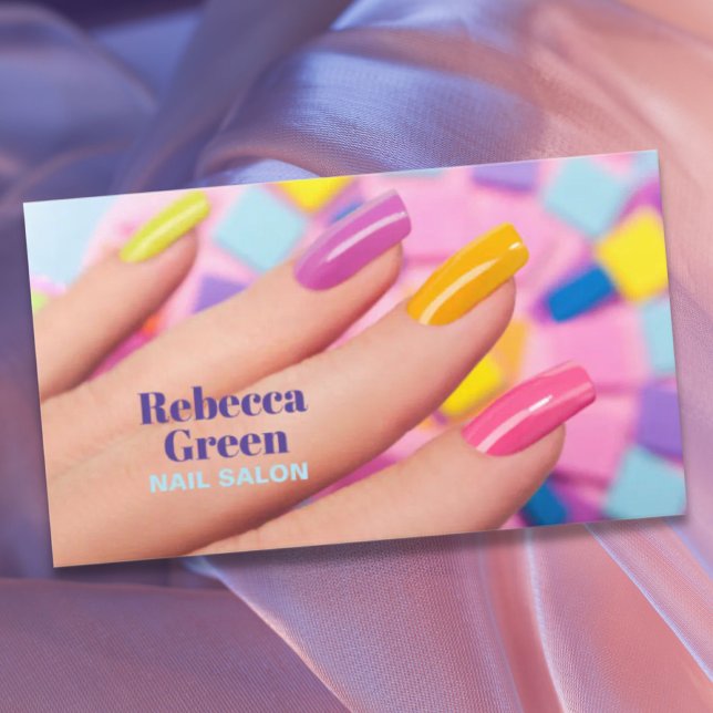 Modern beauty manicurist nail artist nail salon business card (Modern beauty manicurist nail artist nail salon business card)