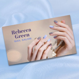 Modern beauty manicurist nail artist nail salon business card
