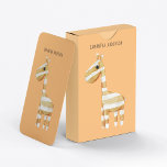 Modern Beauty Orange Giraffe With Name Poker Cards<br><div class="desc">Modern Beauty Orange Giraffe With Name</div>
