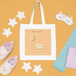 Modern Beauty Orange Giraffe With Name Tote Bag<br><div class="desc">Modern Beauty Orange Giraffe With Name</div>
