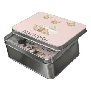 Modern Beauty Pastel Pink Kid Name Jigsaw Puzzle
