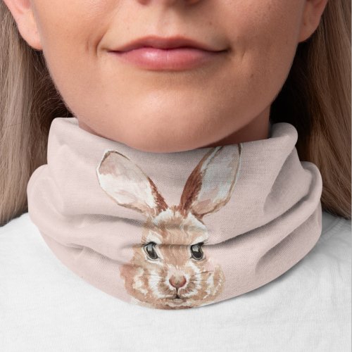 Modern Beauty Pastel Pink Watercolor Bunny Lovely Bandana