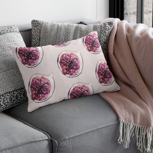 Modern Beauty Pastel Purple Figs Pattern Accent Pillow