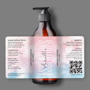 Modern Beauty Pink Blue Cloud Body Butter Product Label
