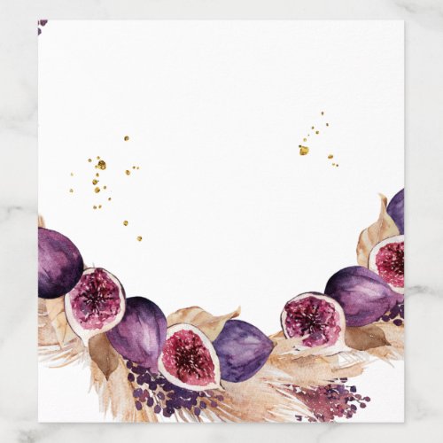 Modern Beauty Purple Figs  Pampas  Gold Drops Envelope Liner