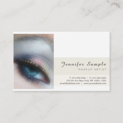 Modern Beauty Salon Makeup Artist Premium Silk Business Card