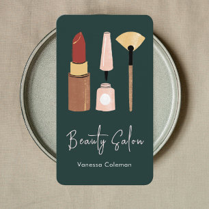 Modern Beauty Salon Minimal Qr Code Business Card