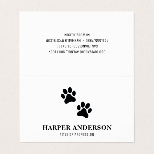 Modern Beauty Simple  Pet Care Professional Logo Business Card