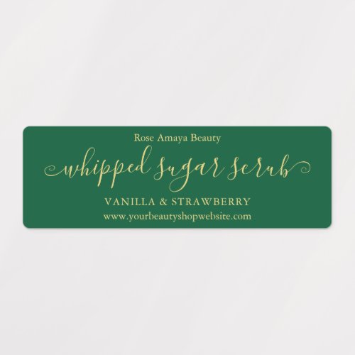 Modern Beauty Spa Candle Green Product Label