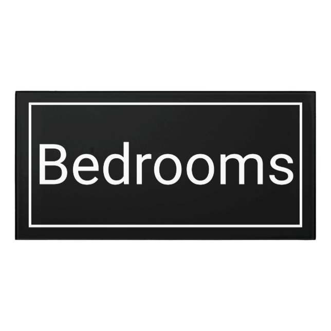 Modern Bedrooms Vacation Rental Sign (Classic Front)