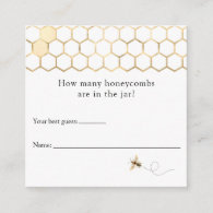 Modern Bee How Many Honeycombs Enclosure Card