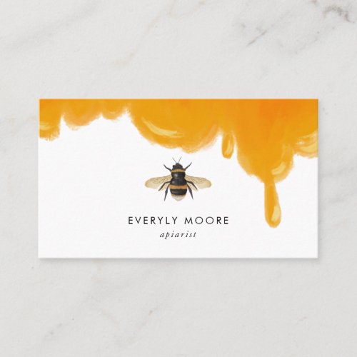 Modern Bee Keeper Apiarist Honey Business Card