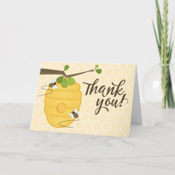 Modern Bee Thank You by cranberrydesign at Zazzle