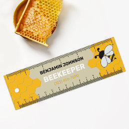 Modern Beekeeper Honeycomb Yellow Ruler