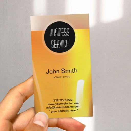 Customizable Modern Beer Bottle Liquid Store Business Card