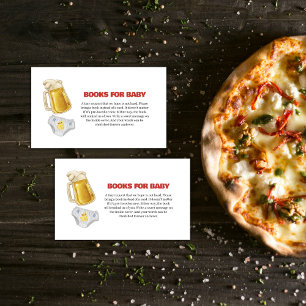 Modern Beer Diaper Books For Baby Shower  Enclosure Card