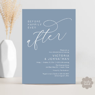 Modern Before Happily Ever After Rehearsal Dinner Invitation