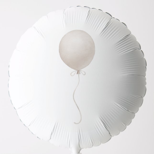 Modern Beige Balloon Boho Baby Shower (Front)