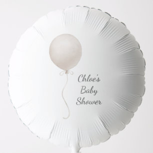 Modern Beige Balloon Boho Baby Shower