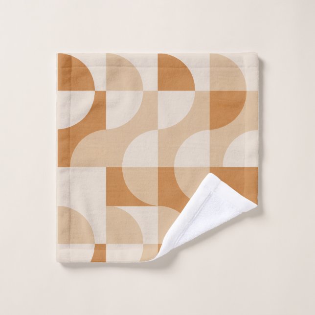 Modern Beige Geometric Minimalist Hand  Wash Cloth (Wash Cloth)