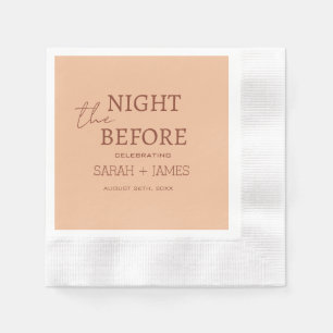 Modern Beige Terracotta Rehearsal Dinner Wedding Napkins