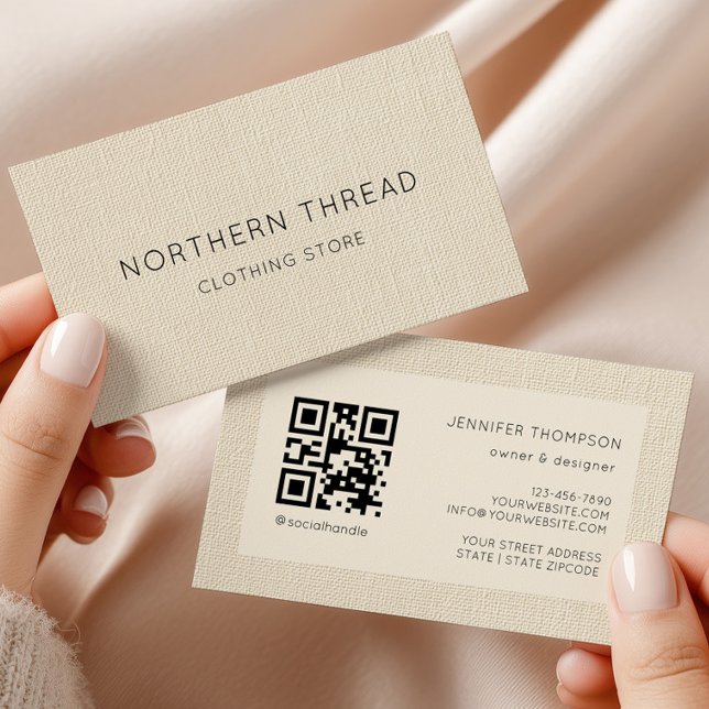 Modern Beige Textured Business Card (Creator Uploaded)
