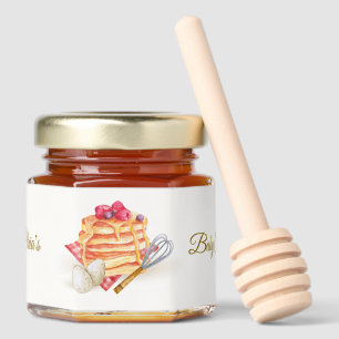 Modern Berry Pancake Egg Whisk Brunch Baby Shower  Honey Jar Favors