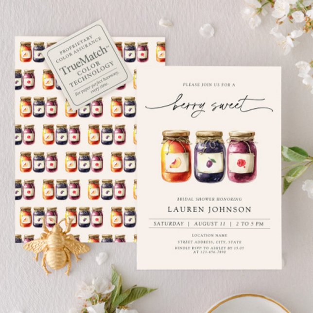 Modern Berry Sweet Summer Fruits Bridal Shower Invitation (Creator Uploaded)