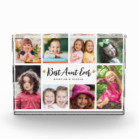 Modern Best Aunt Ever 8 Picture Collage Keepsake