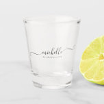 Modern Best Bridesmaid Ever Monogram Bachelorette Shot Glass<br><div class="desc">Modern Best Bridesmaid Ever Monogram Bachelorette Shot Glass</div>