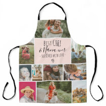 Modern Best chef and grandma photo collage grid Apron Modern Best chef and grandma photo collage grid Apron
