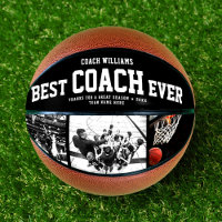Modern BEST COACH EVER Cool Trendy Photo Collage