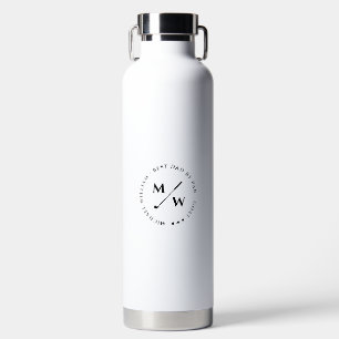MODERN BEST DAD BY PAR GOLF FATHER'S DAY MONOGRAM WATER BOTTLE