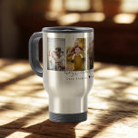 Modern Best Dad Ever 4 Photos Letter Cutout Travel Mug<br><div class="desc">This is a travel mug featuring 4 photos,  the text best dad ever and your custom message. This is the perfect gift for dad for father’s day,  his birthday or Christmas.
Photos by prostooleh / Freepik.</div>