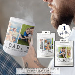 Modern BEST DAD EVER 4 Photos Personalized Coffee Mug<br><div class="desc">Modern BEST DAD EVER 4 Photos Personalized Coffee Mug. Create a personalized, custom coffee mug for a father featuring 4 pictures, your custom title and/or message in your choice of font styles and colors. The sample is shown with the title BEST. DAD. EVER. in charcoal gray classic typography. Makes an...</div>