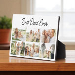Modern Best Dad Ever Custom 6 Photo Collage Plaque<br><div class="desc">Celebrate your favorite guy with this heartfelt Best Dad Ever 6-photo collage plaque. Personalize it with your favorite family moments to create a keepsake he’ll treasure forever. Whether it’s for Father’s Day, his birthday, or just because, this custom plaque is a meaningful way to say “thank you” with love. The...</div>