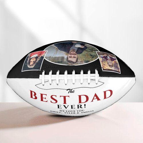 Modern Best Dad Ever Father 3 Photo Collage Football