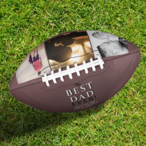 Modern Best Dad Ever Father`s Day 3 Photo Collage Football