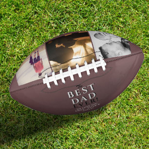 Modern Best Dad Ever Father`s Day 3 Photo Collage Football