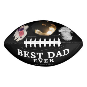 Modern Best Dad Ever Father`s Day 3 Photo Collage Football