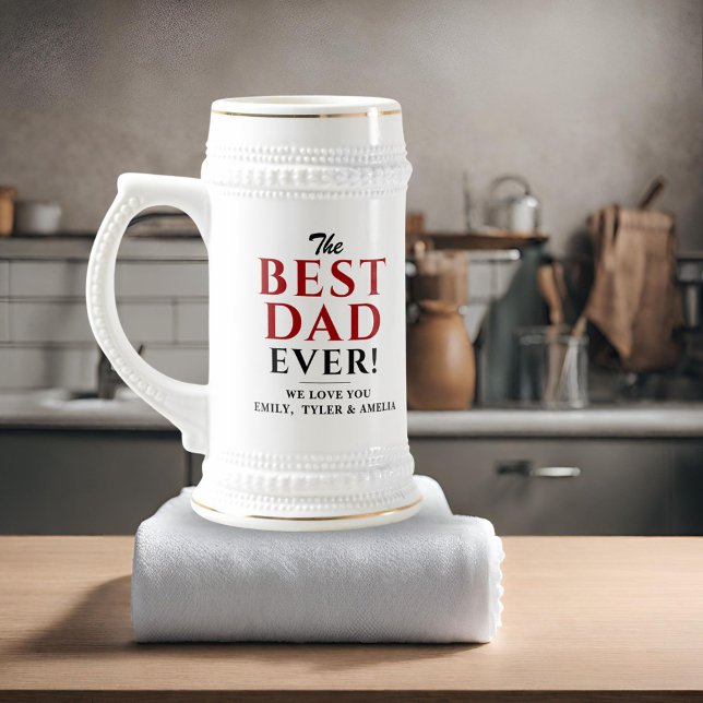 Modern Best Dad Ever Father`s Day Beer Stein (Creator Uploaded)