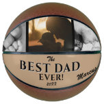 Modern Best Dad Ever Father`s Day Keepsake 3 Photo Basketball Modern Best Dad Ever Father`s Day Keepsake 3 Photo Basketball